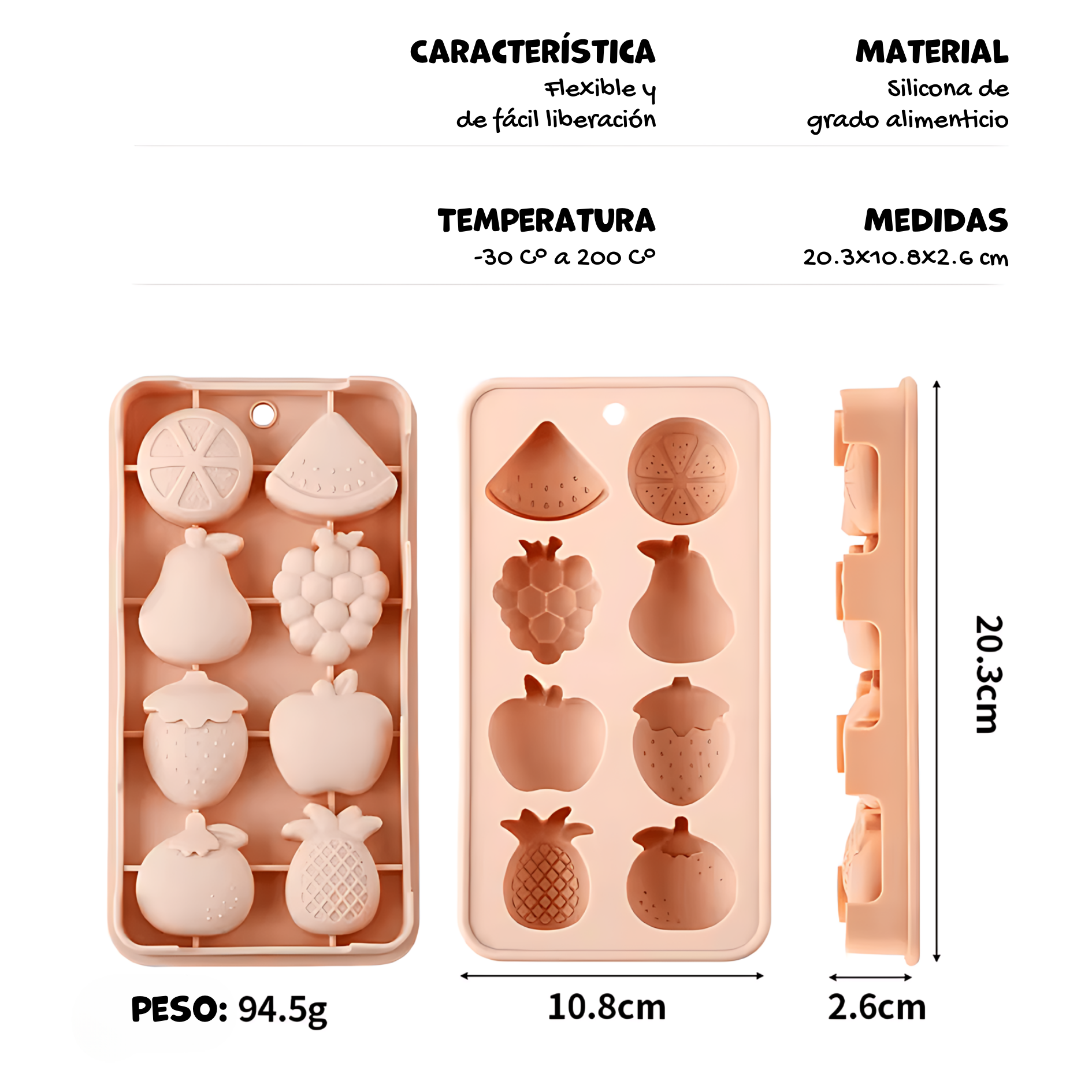 Molde Silicon Frutti