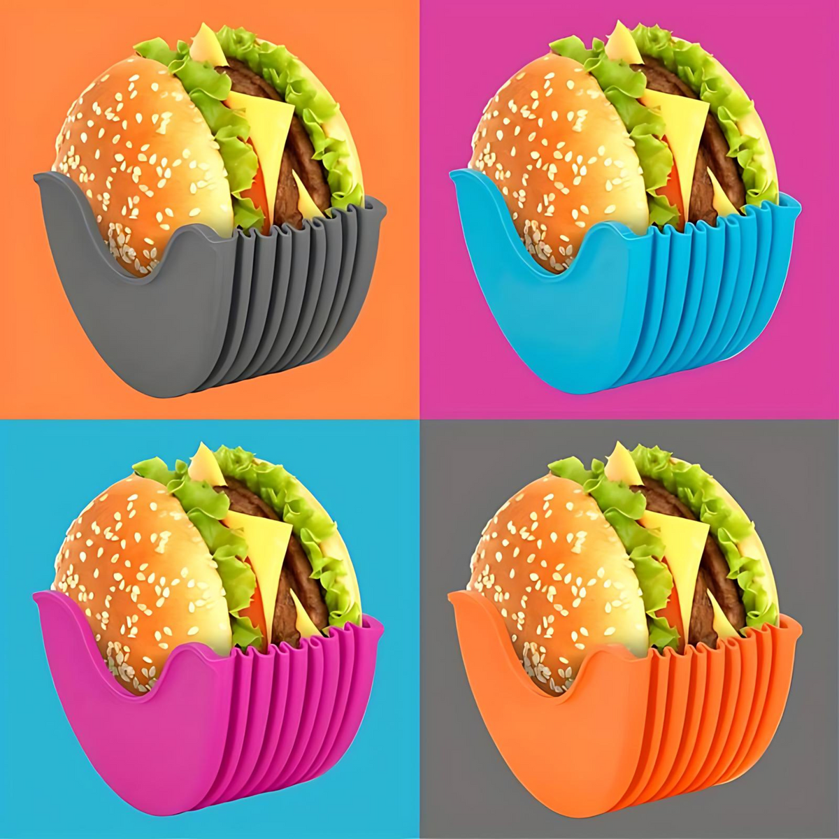 Pack - 4 Soportes de Hamburguesas